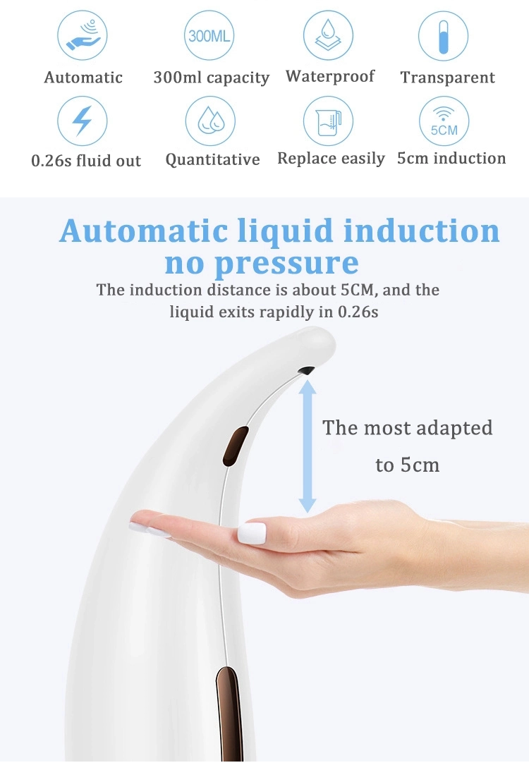 Saige 300ml Bathroom Plastic Touchless Sensor Table Top Automatic Soap Dispenser