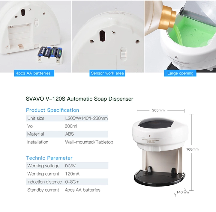Table Type Liquid Automatic Sensor Hand Wash Soap Dispenser (V-120S)