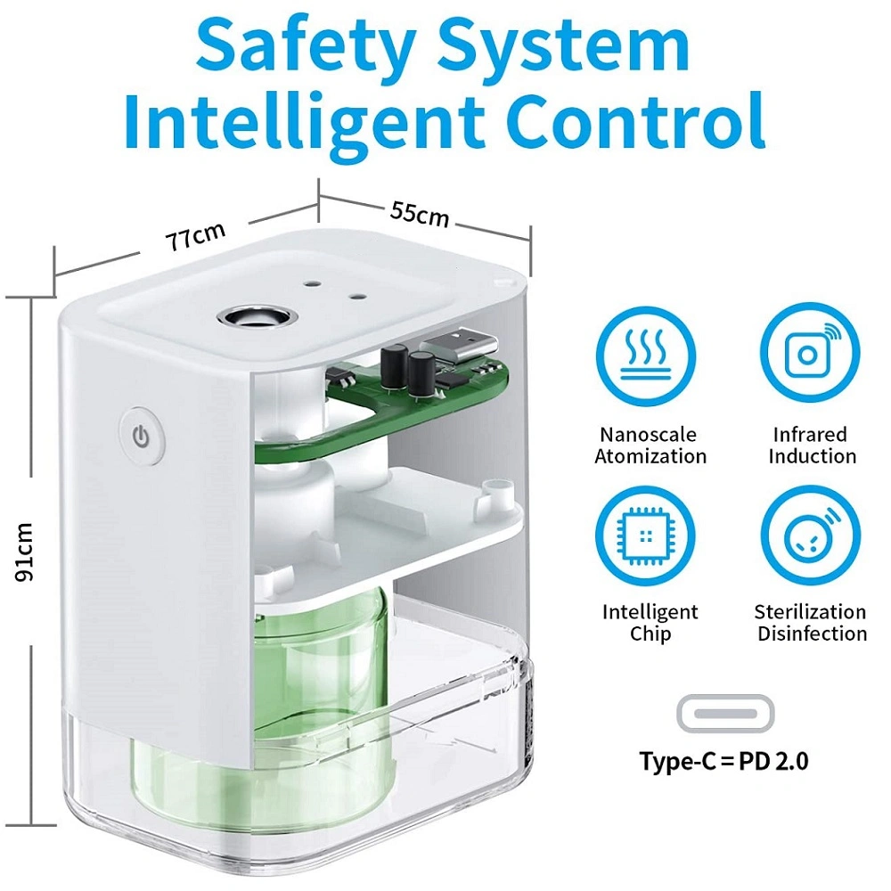 Portable Alcohol Disinfection Sensor Sanitizer Sterilizer Mini Infrared Touchless Intelligent Induction Sprayer