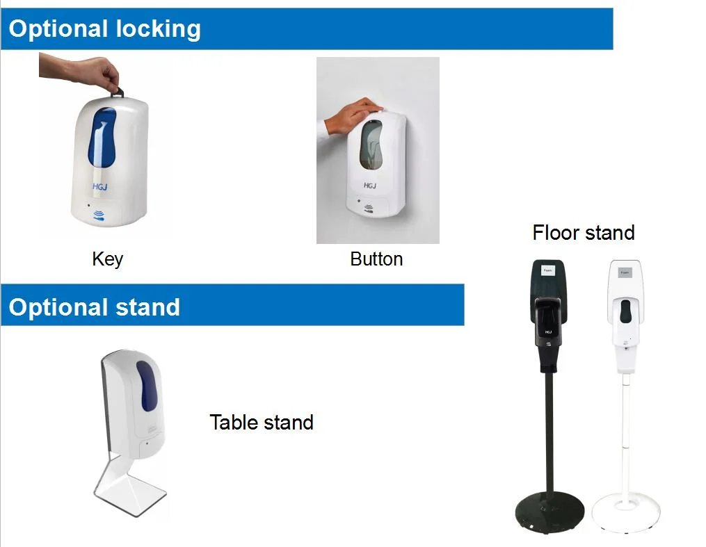 Hosptial Table Standing 1000ml Automatic Sensor Liquid Gel Soap Dispenser