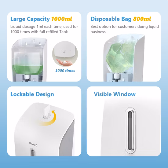 Hosptial Table Standing 1000ml Automatic Sensor Liquid Gel Soap Dispenser